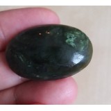 Dark Green Nephrite Jade Oval Cabochon