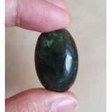 Dark Green Nephrite Jade Oval Cabochon