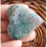 Green Moss Agate Heart Stones