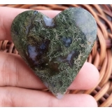 Moss Agate Heart Stone