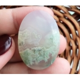 Green Moss Agate Oval Cabochon