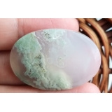 Green Moss Agate Oval Cabochon