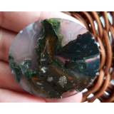 Moss Agate Round Cabochon