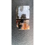 Square moss agate 2 pcs ( cracked in the corner)
