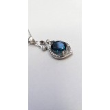 London Blue Topaz 925 silver with chain