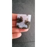 Square moss agate 2 pcs ( cracked in the corner)