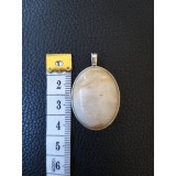 Milky quartz oval pendant