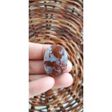 Red Moss Ogate Oval Cabochon