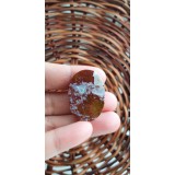 Red Moss Ogate Oval Cabochon