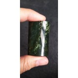 Dark Green Nephrite Jade Square Pendant