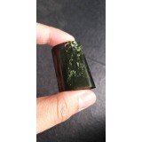 Dark Green Nephrite Jade Square Pendant